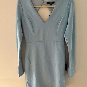 Lulu's Sky Blue Long Sleeve Dress